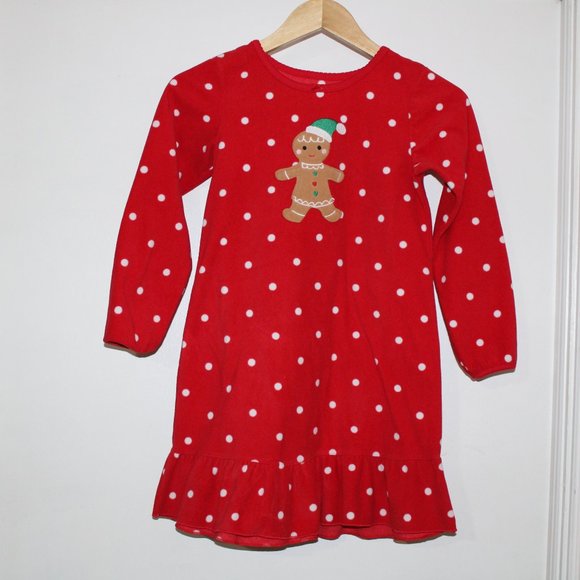COPY - 🌈Carters Gingerbread Man Nightgown polka Dot-Red - Picture 8 of 8